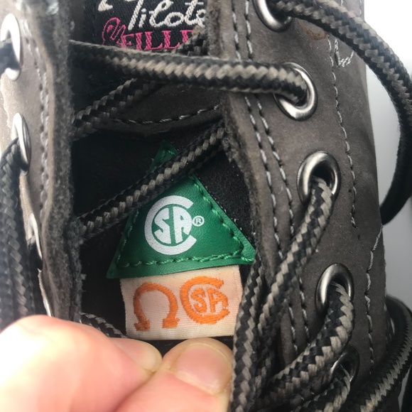 Steel Toe Nubuck Leather Safety Work Shoes For Women Size 8 CSA Certified - Picture 5 of 9